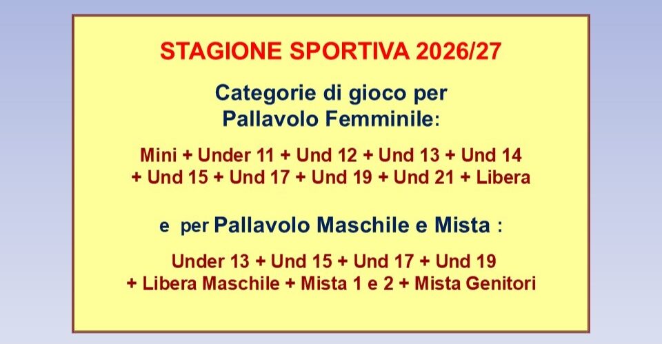 3 categorie volley